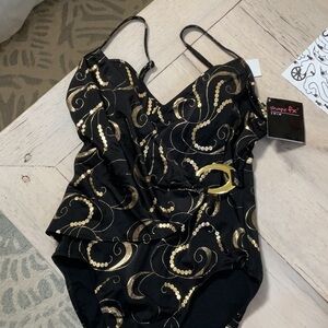 Shape,FX swimsuit size 12 one piece bathing suit New with tag. adjustable straps